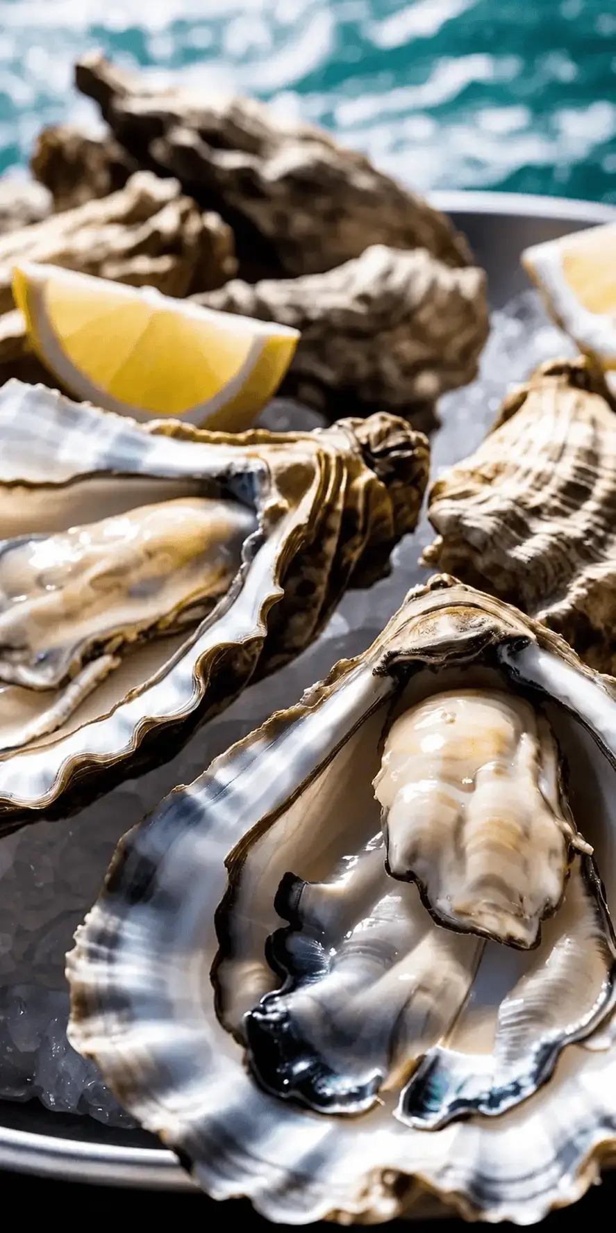 Tiram Oyster Segar di Atas Es (1)